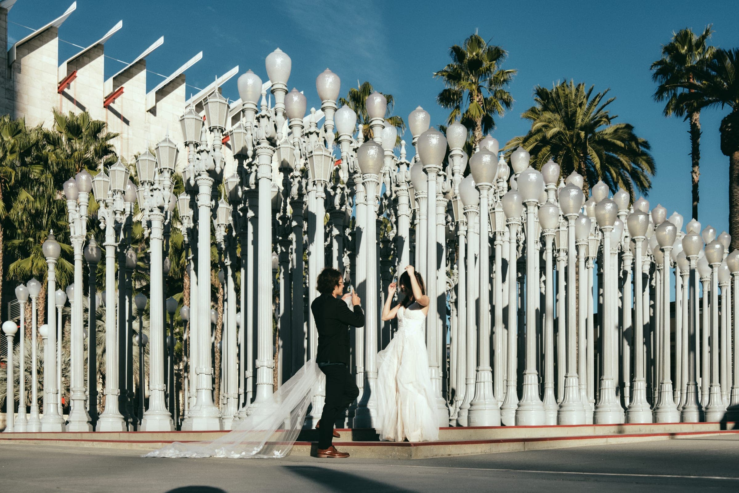 Quang & Hien — LACMA — pre-wedding photography in Downtown Los Angeles, CA — photo 9