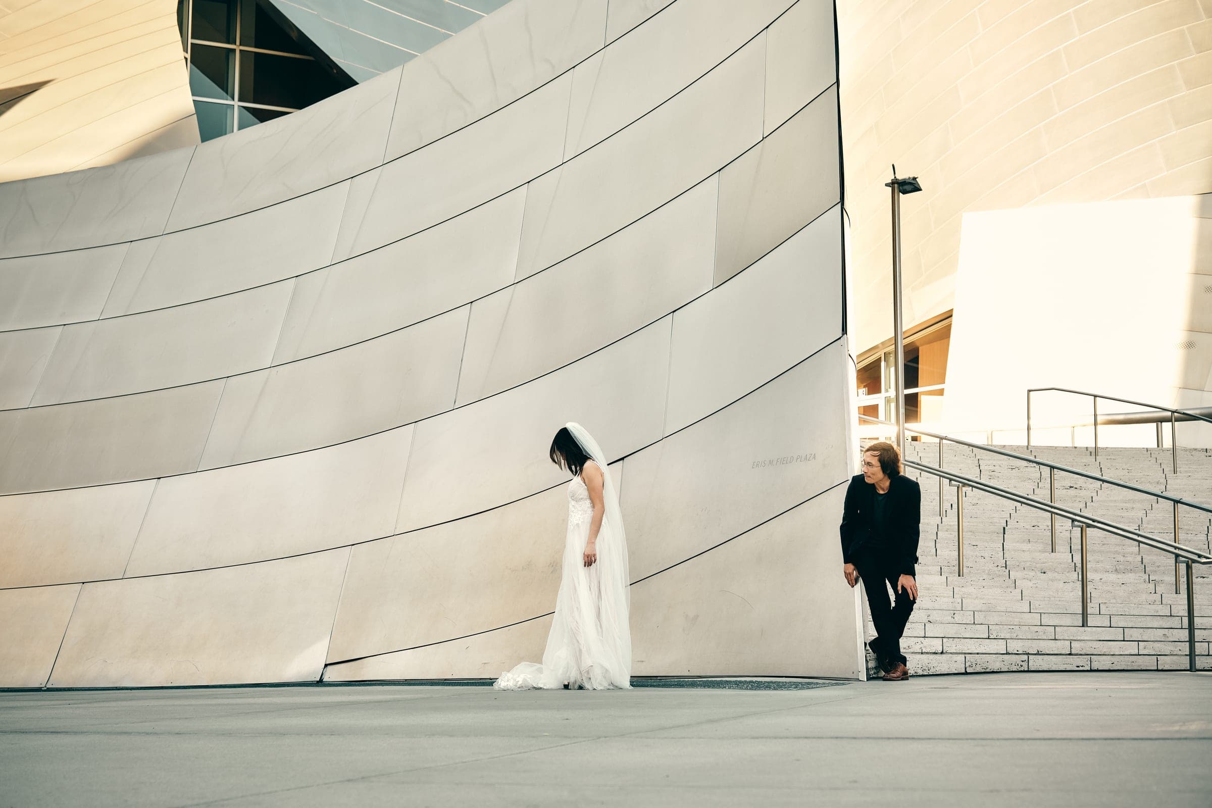 Quang & Hien — Walt Disney Concert Hall — pre-wedding photography in Downtown Los Angeles, CA — photo 2