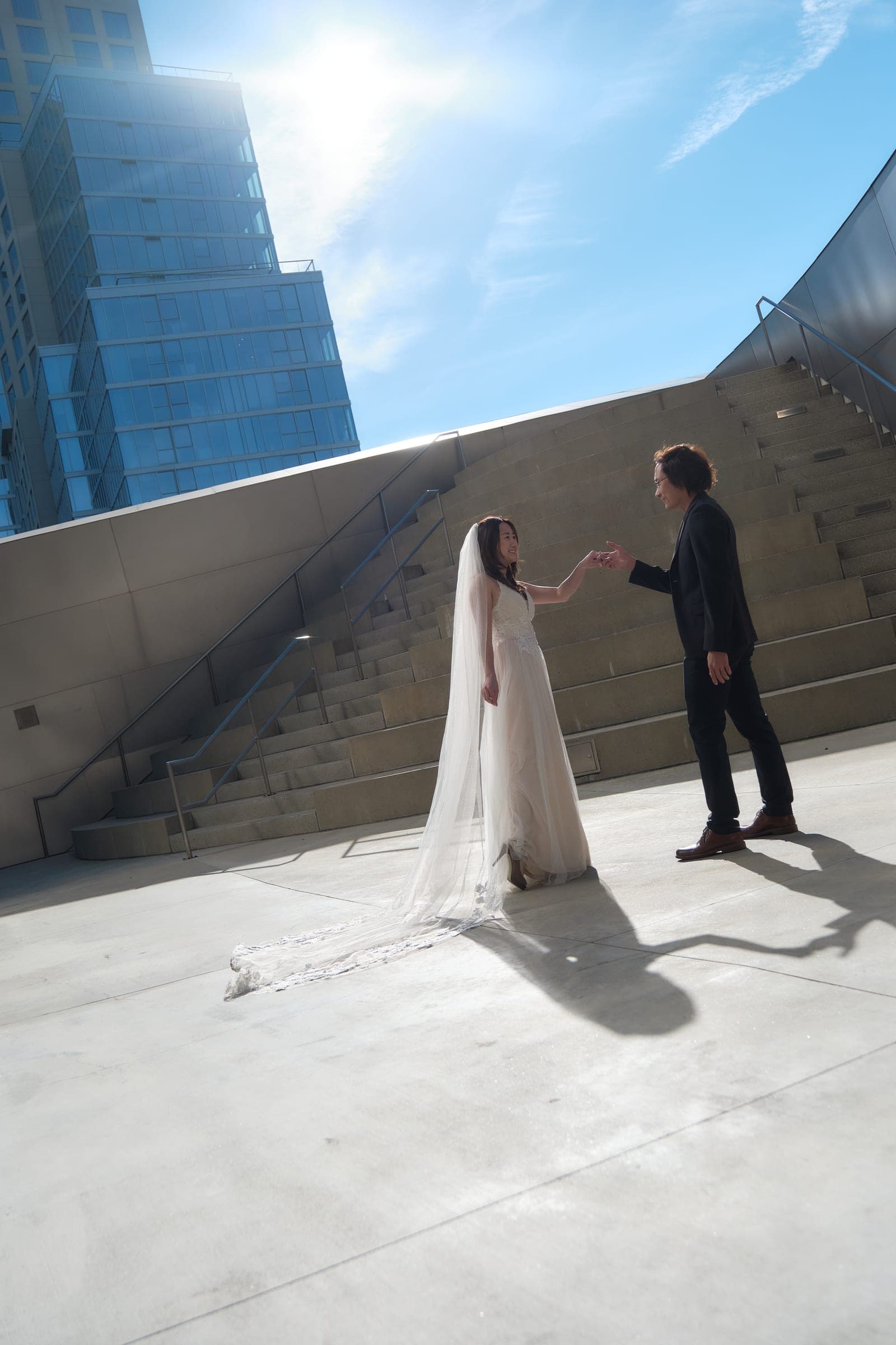 Quang & Hien — Walt Disney Concert Hall — pre-wedding photography in Downtown Los Angeles, CA — photo 10