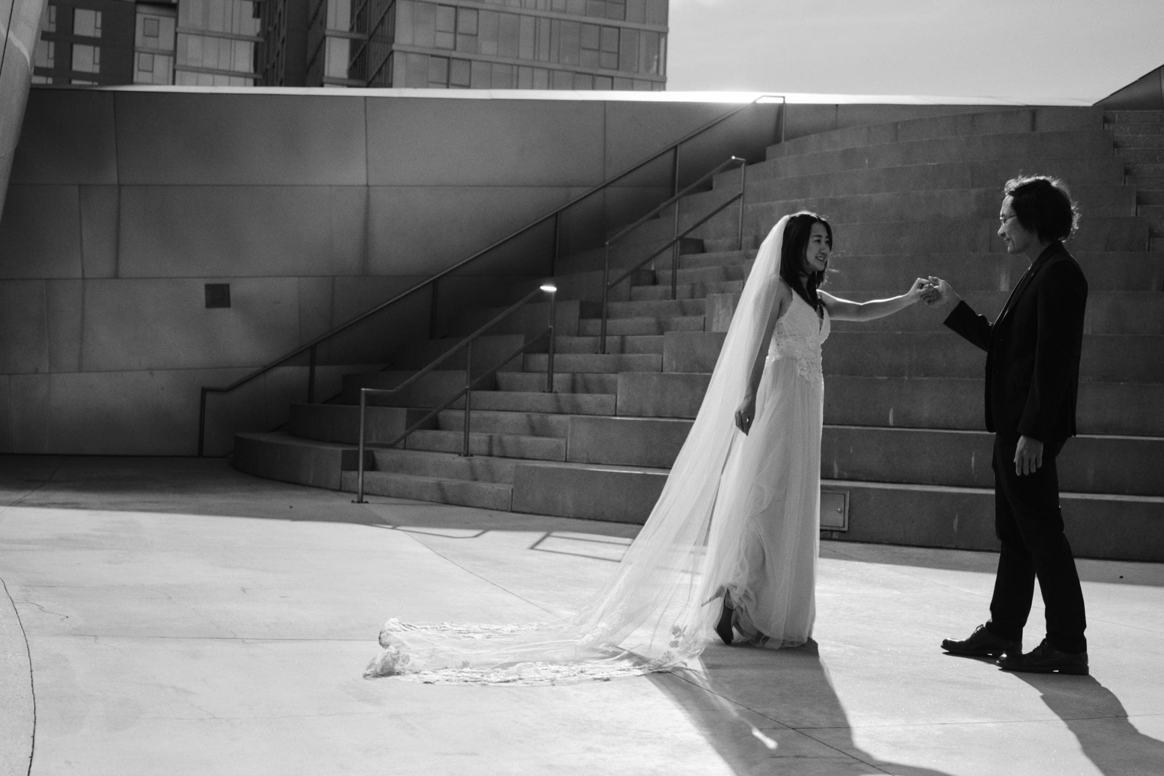 Quang & Hien — Walt Disney Concert Hall — pre-wedding photography in Downtown Los Angeles, CA — photo 11
