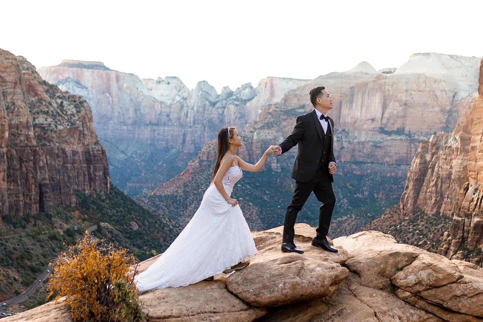 Yen & Jaden — Zion Overlook Scene — photo 42